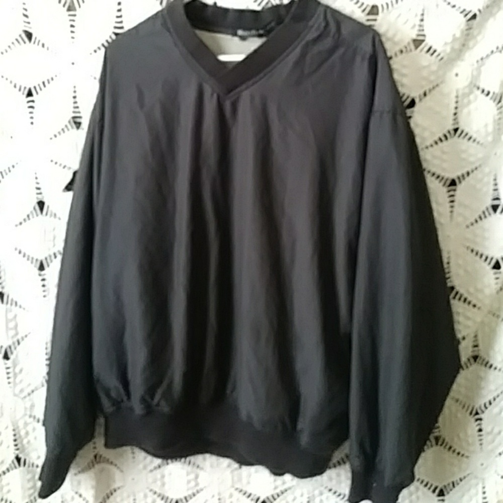 Rivers End black windbreaker golf jacket-sz M